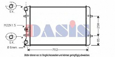 AKS DASIS 480970n -  Радиатор, охлаждение двигателя